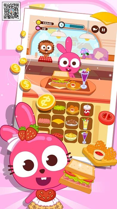 泡泡兔美味的三明治游戏下载,泡泡兔美味的三明治,儿童游戏,美食游戏